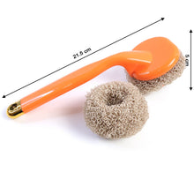 Heavy Duty Cleaning Scrubber Set with Long Handle (1 Set)